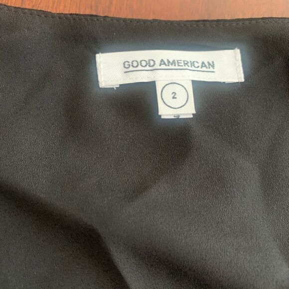 Good American cheetah print 3/4 puff sleeve wrap dress size Medium, NWT - Picture 6 of 9